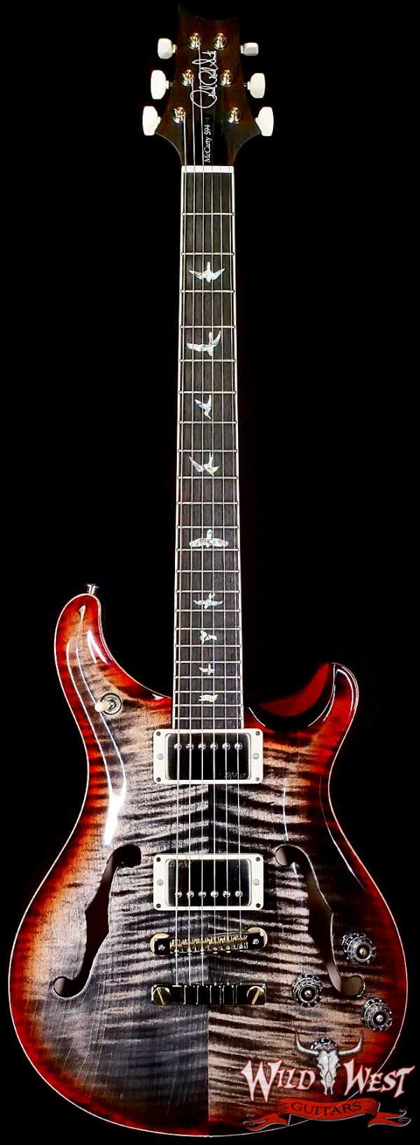 Paul Reed Smith PRS Core Series McCarty 594 Hollowbody II HBII594 Rosewood Fingerboard Charcoal Cherry Burst 5.95 LBS