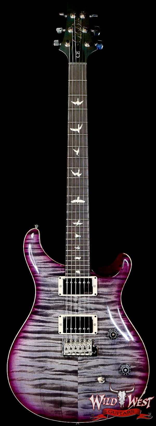 Paul Reed Smith PRS Wild West Guitars Special Run CE 24 Painted Black Neck 57/08 Covered Pickups Faded Grey Black Purple Burst 7.75 LBS