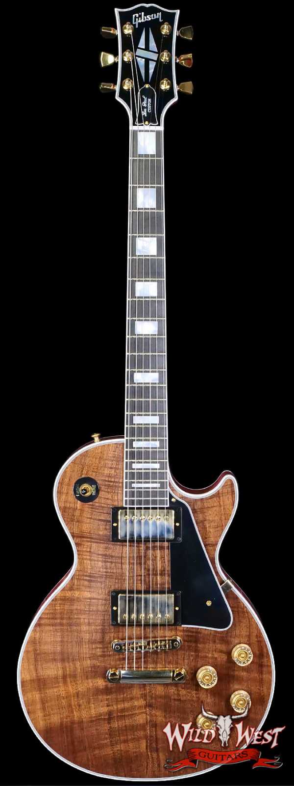 Gibson Custom Shop M2M Les Paul Custom 25.5’’ Natural Koa Top Pink Figured Maple Body & Neck Ebony Fingerboard VOS
