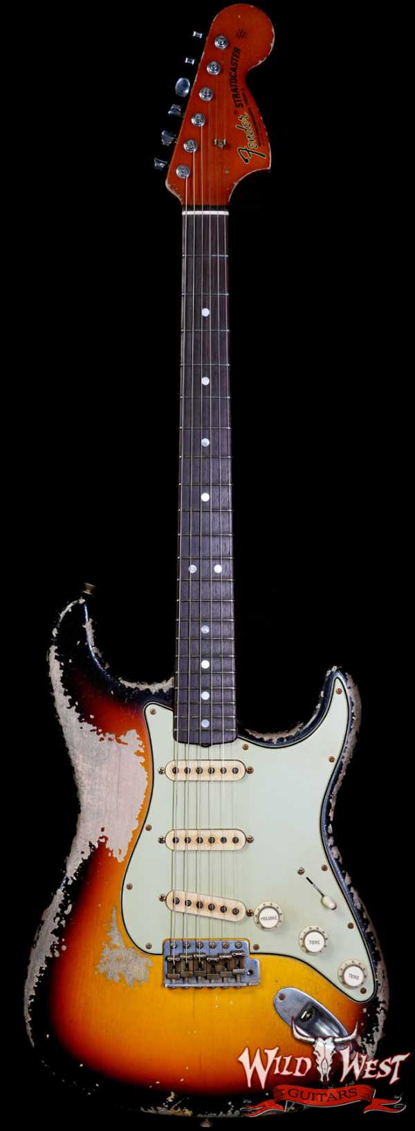 Fender Custom Shop 1968 Stratocaster Heavy Relic Faded 3 Tone Sunburst by Nick Saccone Master Builder Apprentice 7.45 LBS Josefina Pickups