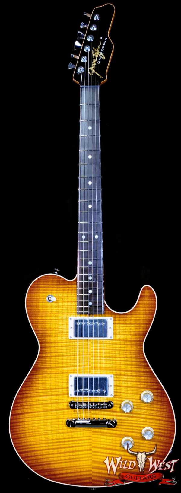 James Tyler USA Mongoose Special Flame Maple Top Brazilian Rosewood Fingerboard Honey Burst 6.80 LBS (US Only / No International Shipping)