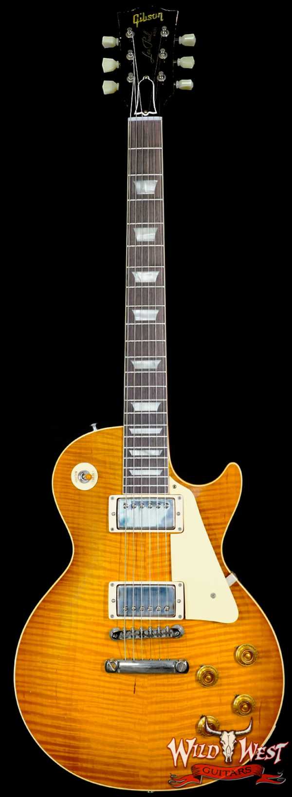 Gibson Custom Shop M2M 1959 Les Paul Standard Reissue Hand Selected Flame Maple Top Murphy Lab Light Aged Dirty Lemon 8.95 LBS