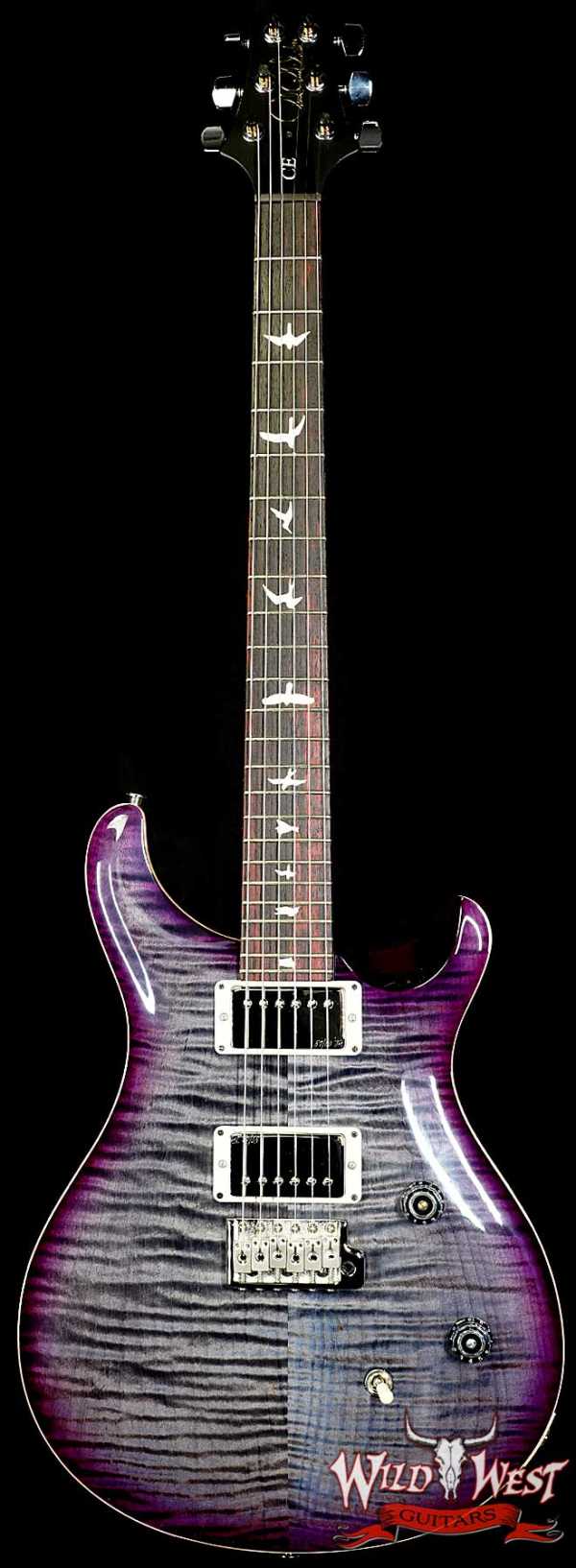Paul Reed Smith PRS Wild West Guitars Special Run CE 24 Painted Black Neck 57/08 Covered Pickups Faded Grey Black Purple Burst 8.20 LBS