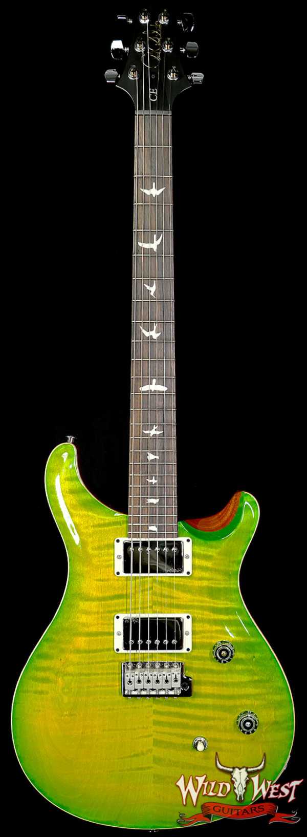 Paul Reed Smith PRS Wild West Guitars Special Run CE 24 Painted Black Neck 57/08 Covered Pickups Eriza Verde 7.95 LBS