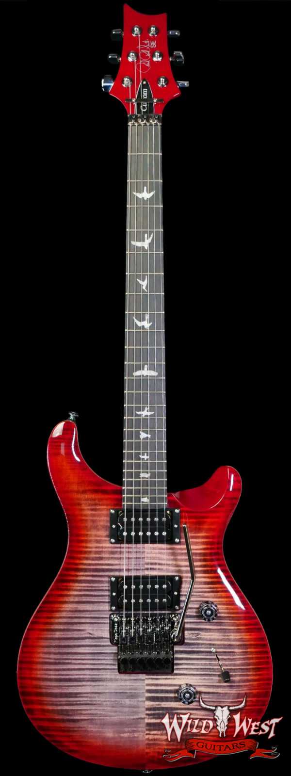 Paul Reed Smith PRS SE Custom 24 “Floyd” Floyd Rose FR Charcoal Cherry Burst 8.00 LBS