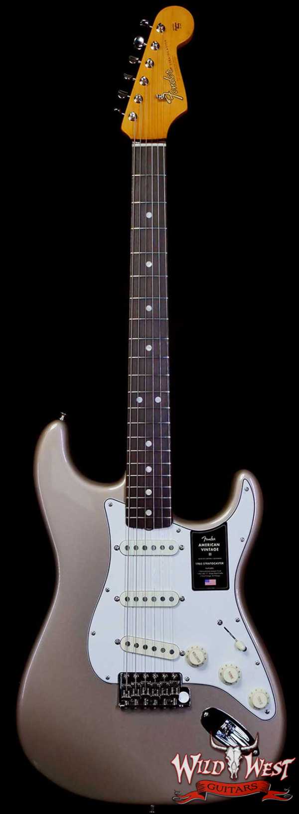 Fender American Vintage II 1965 Stratocaster Rosewood Fingerboard Gloss Nitro Shoreline Gold 7.65 LBS