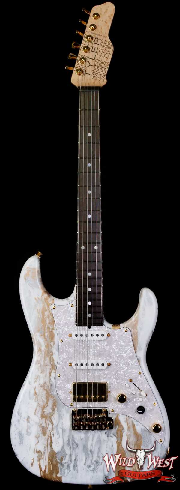 James Tyler USA Studio Elite HD-X HSS 5A Birdseye Maple Neck with Indian Rosewood Fingerboard White Shmear 7.95 lbs