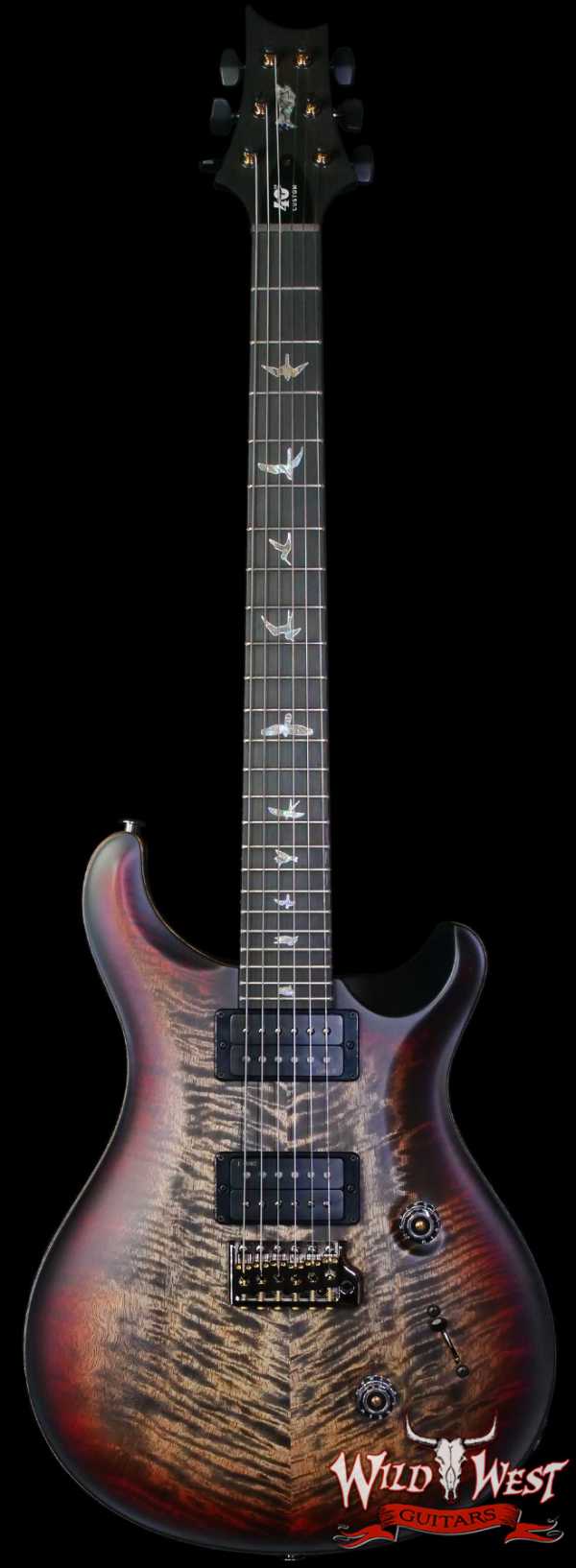 Paul Reed Smith PRS 40th Anniversary Custom 24 Satin Limited Edition Charcoal Tri-Color Burst 7.55 lbs