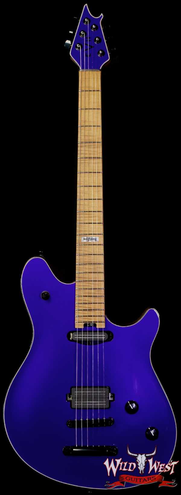  EVH Custom Shop USA HS Wolfgang Bare Knuckle Pickups Roasted Flame Maple Neck Tune-O-Matic Bridge Purple Metallic 7.45 lbs
