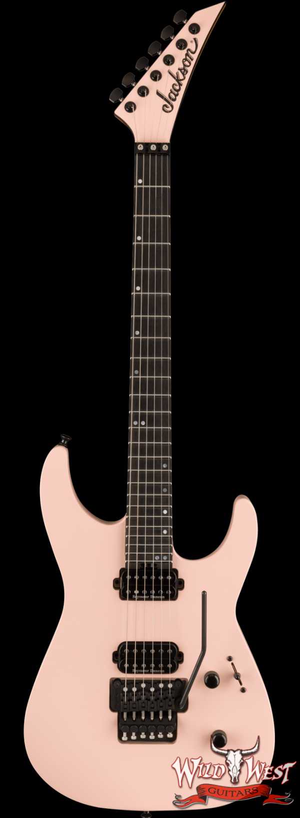 Jackson American Series Virtuoso Streaked Ebony Fingerboard Satin Shell Pink 7.80 lbs