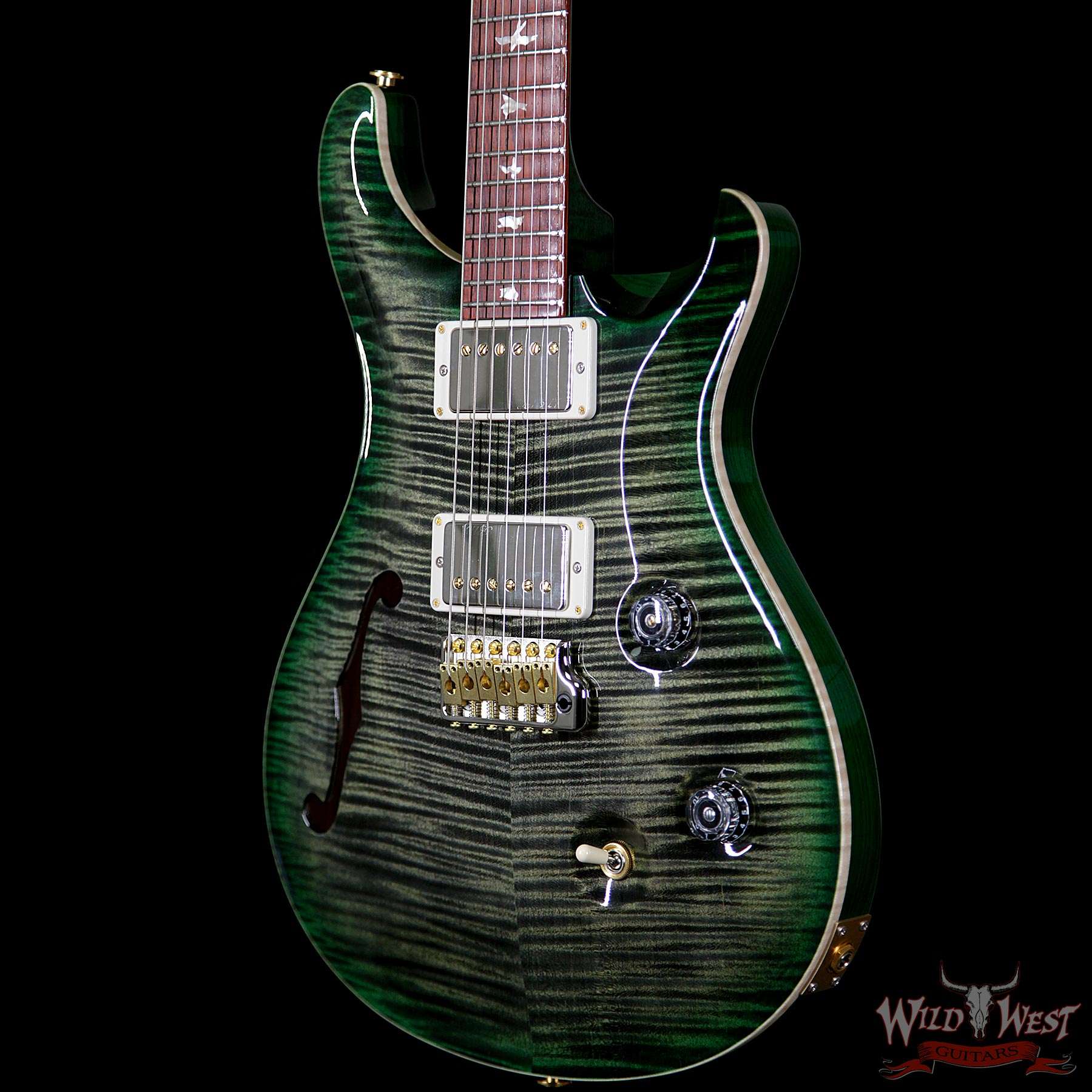 PRS Wood Library 10 Top Custom 24 Semi Hollow Flame Top
