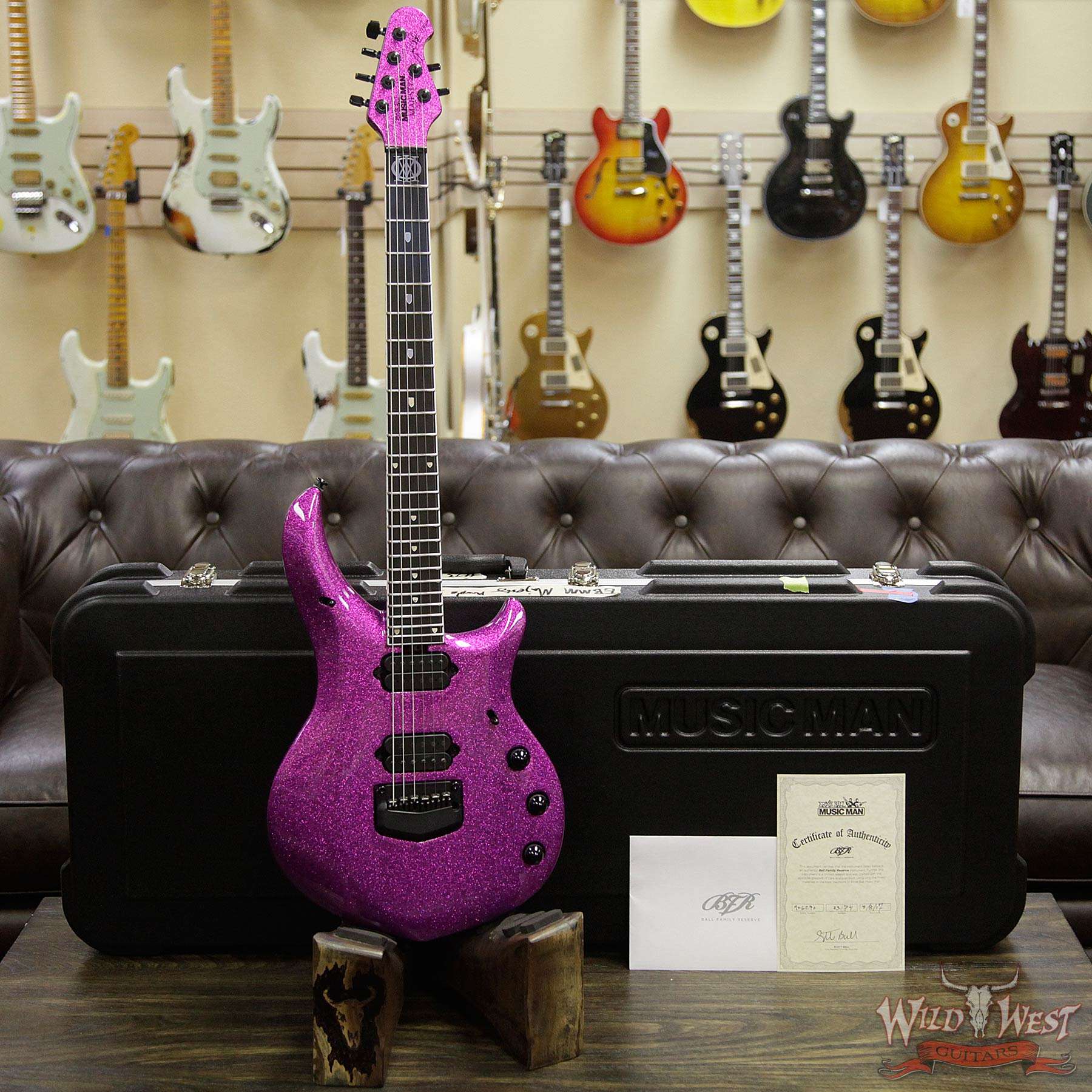 Ernie Ball Music Man BFR Ball Family Reserve Majesty Limited #23 of 74  Signed by John Petrucci Fuchsia Sparkle