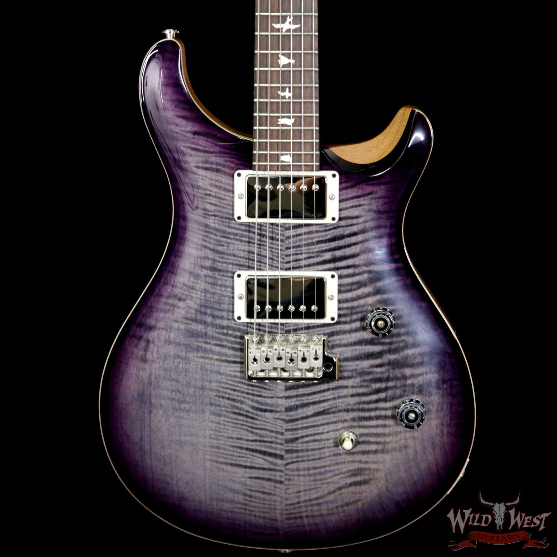 Paul Reed Smith PRS Wild West Guitars Special Run CE 24 Flame Top 57/08  Pickups Charcoal Purple Burst 251448