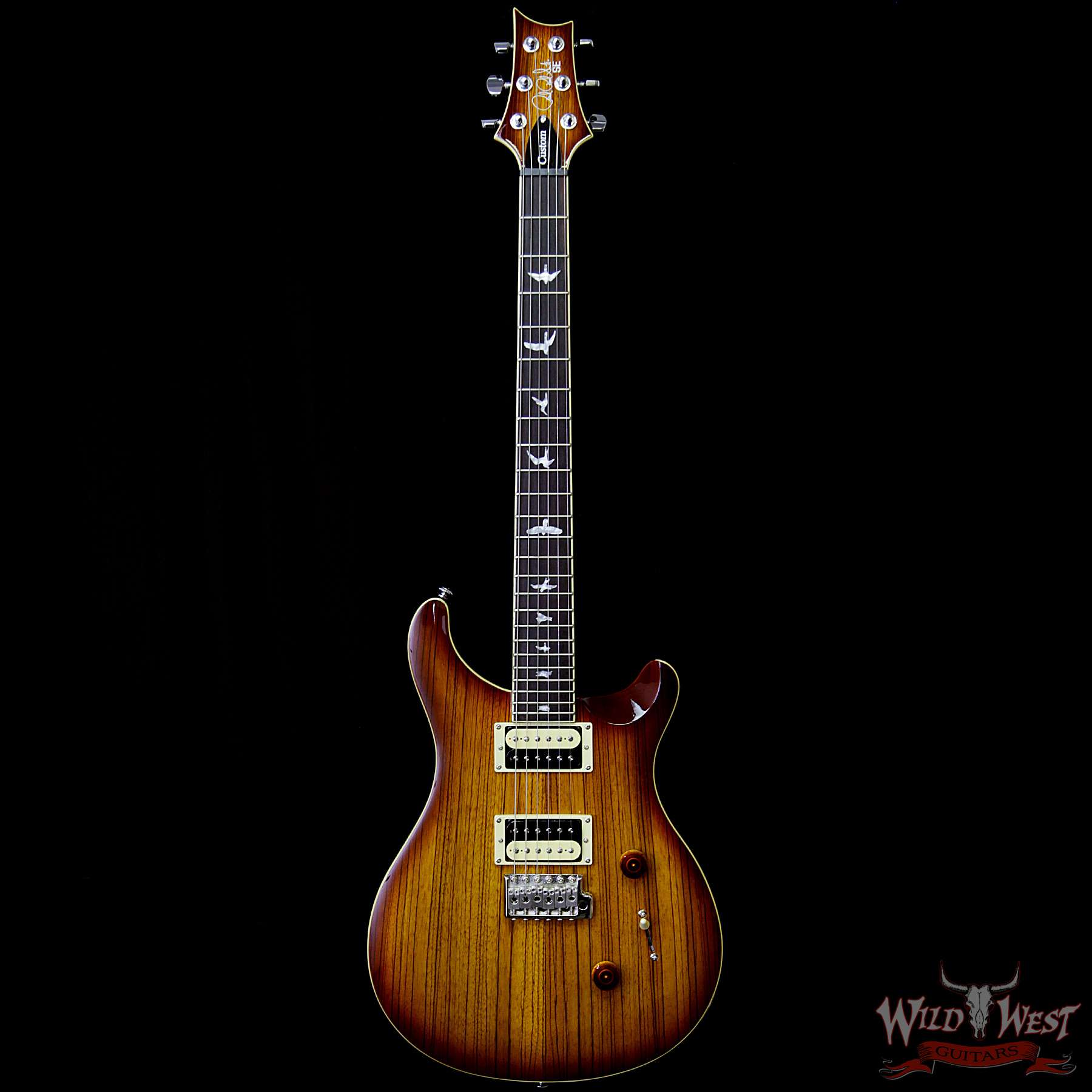Paul Reed Smith PRS SE Custom 24 Zebrawood Top Rosewood Fingerboard Vintage  Sunburst - Wild West Guitars