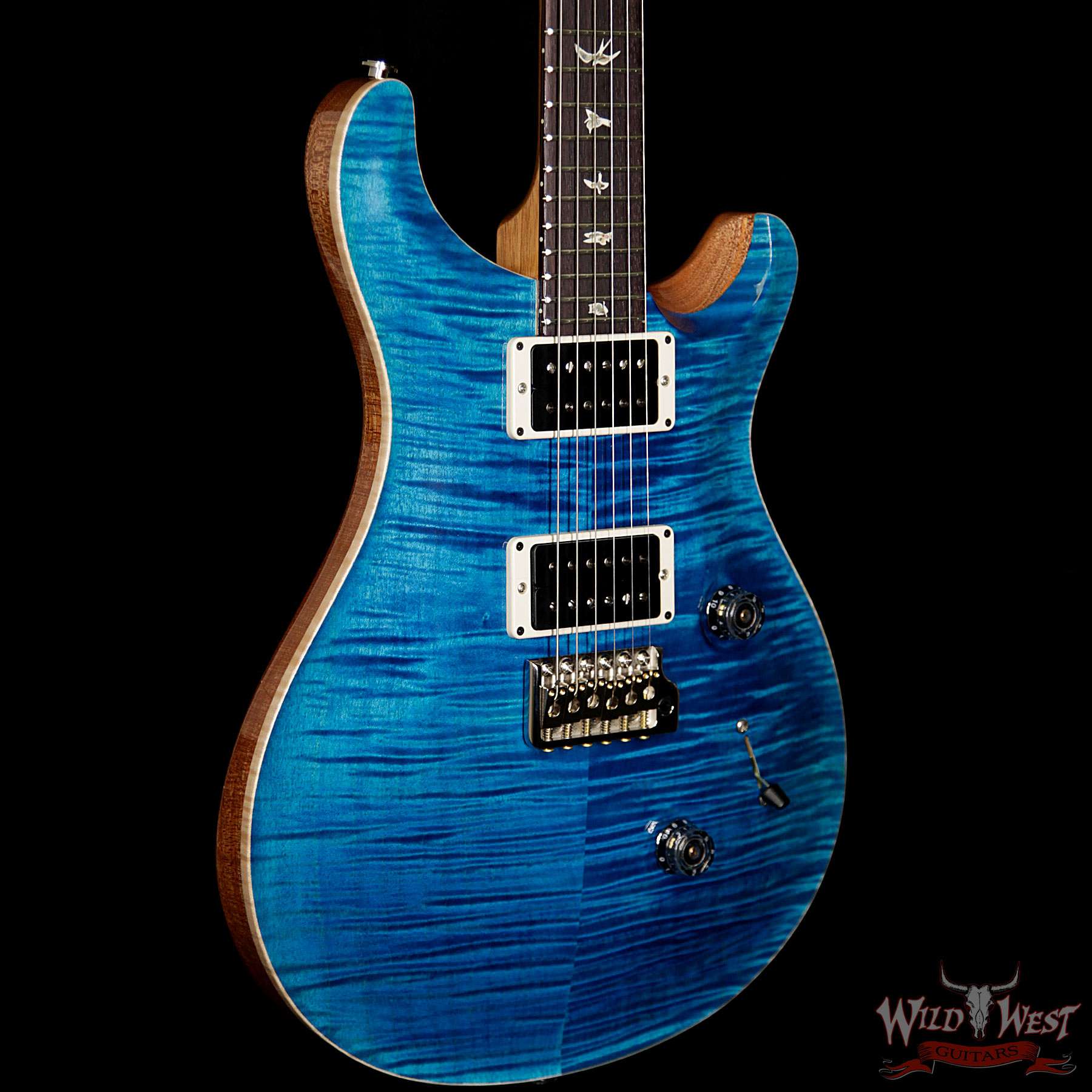 Paul Reed Smith PRS Custom 24 Flame Maple Top East Indian Rosewood  Fingerboard Blue Matteo