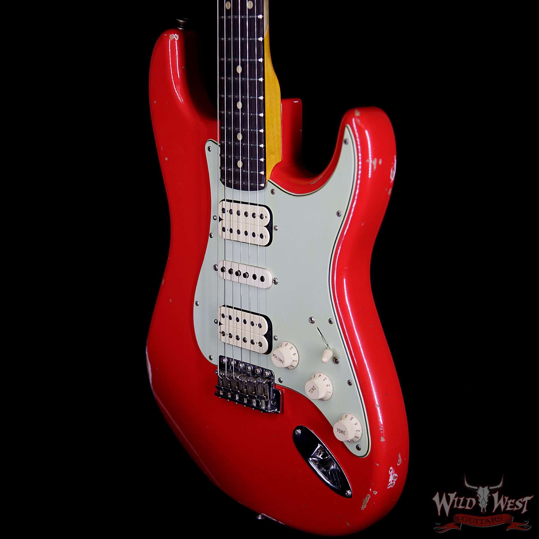 Fender Custom Shop Stratocaster HSH Rosewood Fingerboard Hot Rod Red - Wild