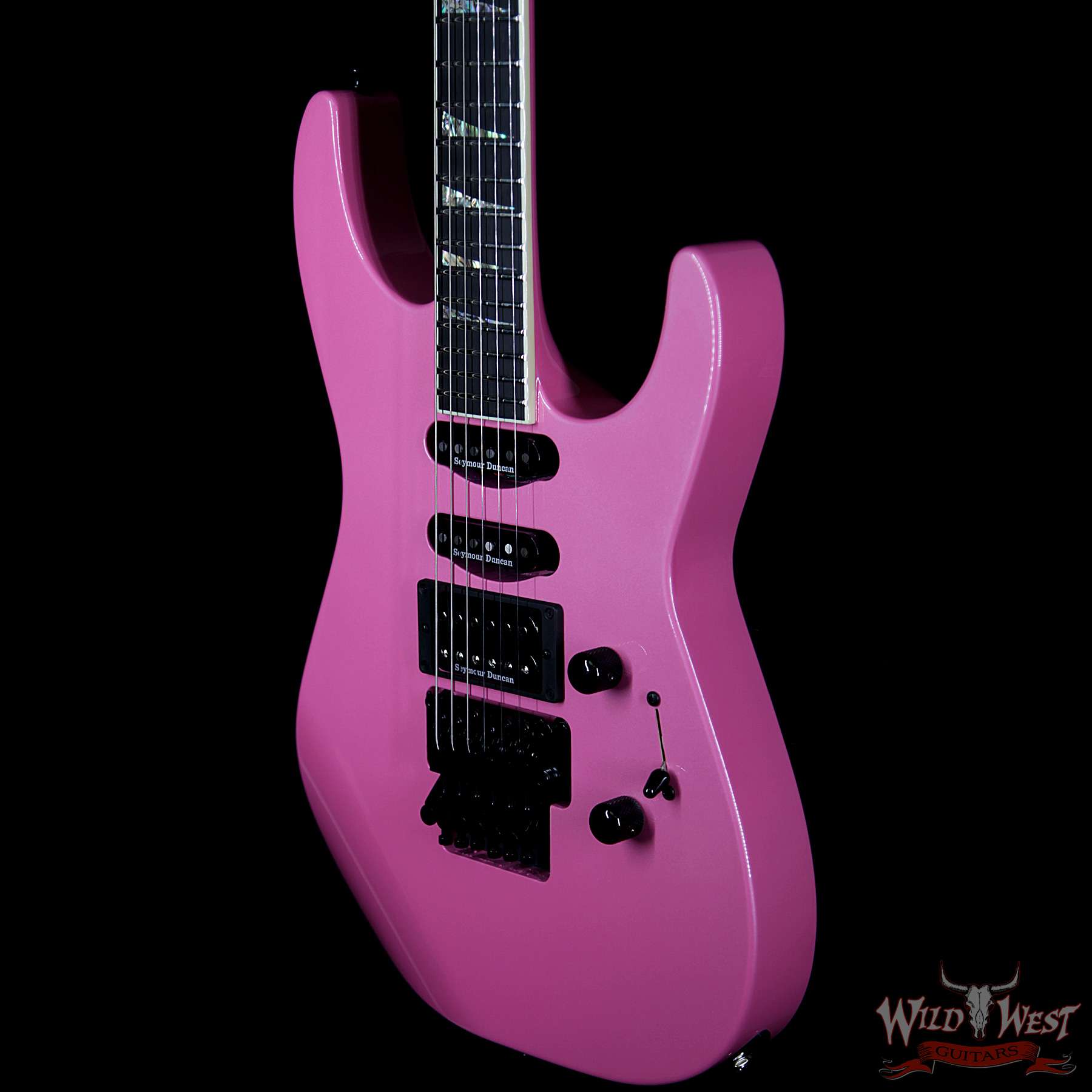 Jackson USA Custom Shop SL1 Soloist HSS Floyd Rose Ebony Fingerboard  Platinum Pink