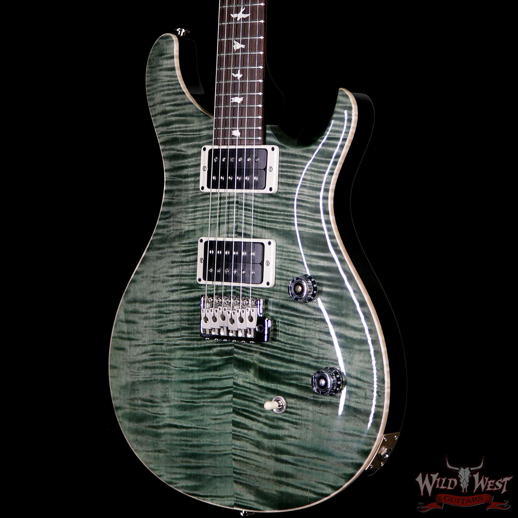 Paul Reed Smith PRS CE 24 Flame Top Painted Neck Trampas Green