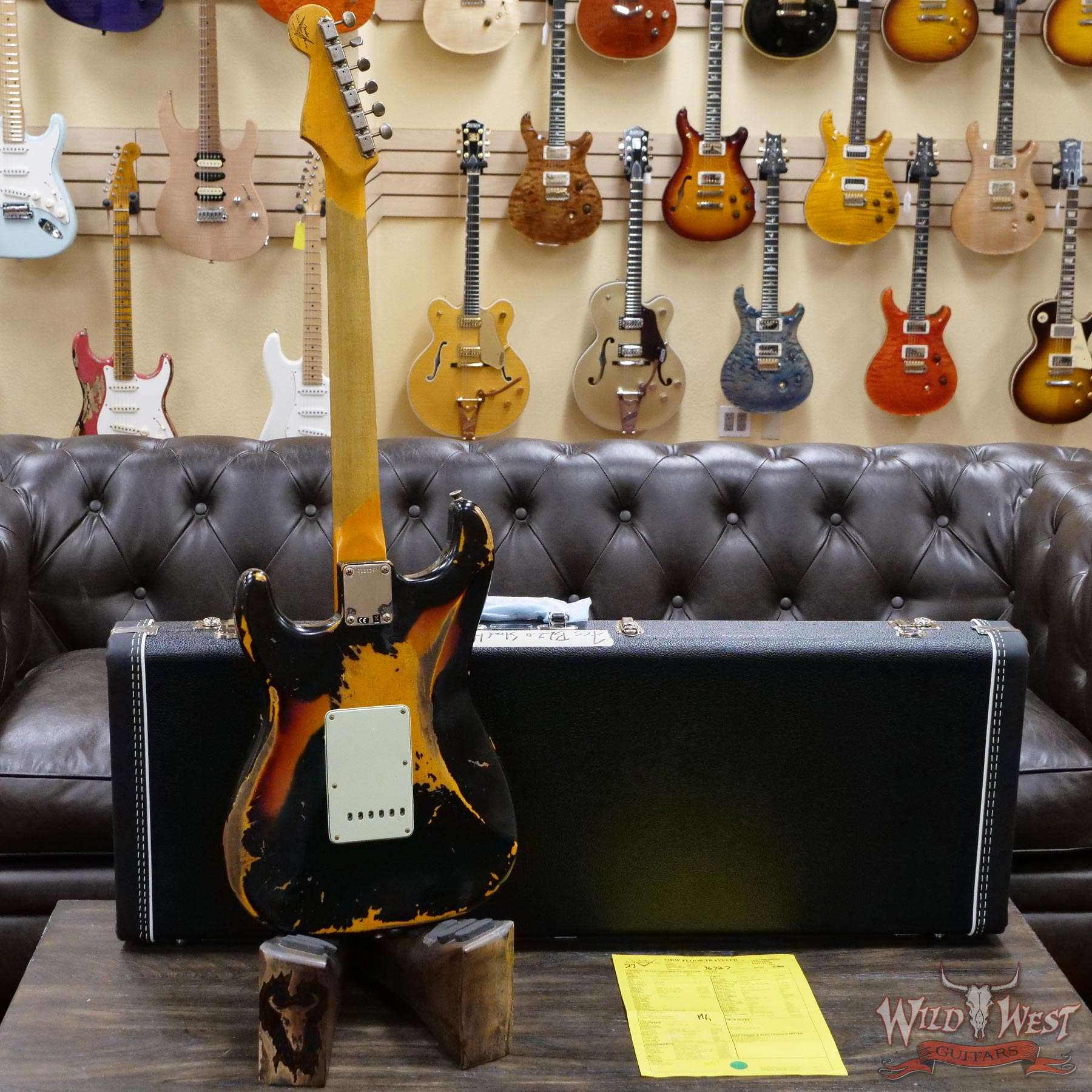 Fender Custom Shop Wild West Black Lightning 2.0 Stratocaster HSS Heavy  Relic Rosewood Board 21 Frets 3 Tone Sunburst