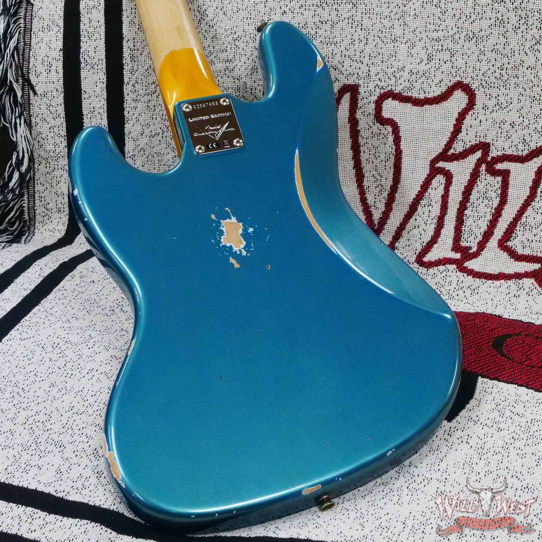 Fender Custom Shop Limited Edition 60 J-Bass 1960 Jazz Bass Hand-Wound  Pickups Relic Aged Ocean Turquoise