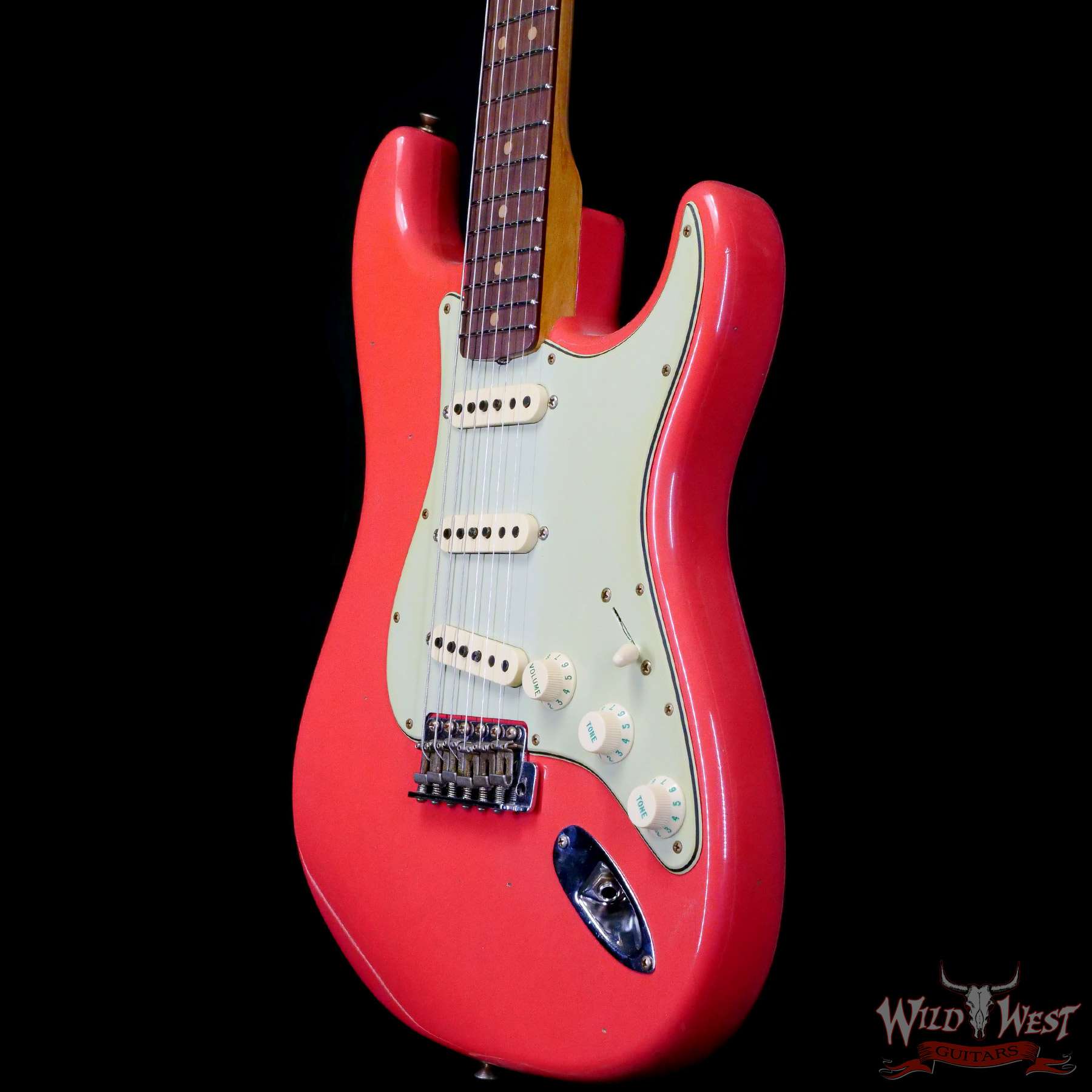 Custom Shop 1964 Stratocaster Journeyman Relic Faded Aged Fiesta Red 7.65 LBS West Guitars