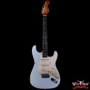 Fender Custom Shop 1960 Roasted Stratocaster Relic Birdseye Neck Rosewood Fingerboard Faded Sonic Blue - Image 4