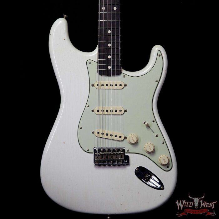 Fender Custom Shop 1963 Stratocaster Journeyman Relic with Dirty Neck Olympic White - Image 3