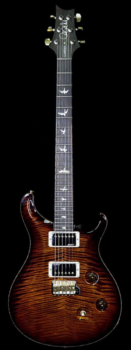 PRS Wood Library Artist Package Custom 24 Fatback Flame Neck Brazilian Rosewood Board Black Gold Burst