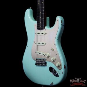 Fender Custom Shop 1960 Roasted Stratocaster Relic Birdseye Maple Neck AAA Rosewood Surf Green - Image 2