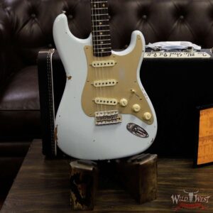 Fender Custom Shop 1960 Roasted Stratocaster Relic Birdseye Neck Rosewood Fingerboard Faded Sonic Blue - Image 12