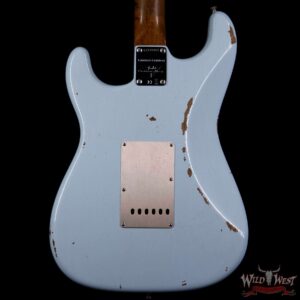 Fender Custom Shop 1960 Roasted Stratocaster Relic Birdseye Neck Rosewood Fingerboard Faded Sonic Blue - Image 6