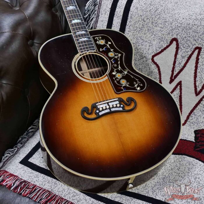 Gibson Custom Shop Pre-War SJ-200 Murphy Lab Light Aged Vintage Sunburst 5.25 lbs - Image 6