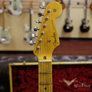 2018 Fender Custom Shop 1957 Stratocaster Relic Maple Neck Candy Apple Red - Image 5