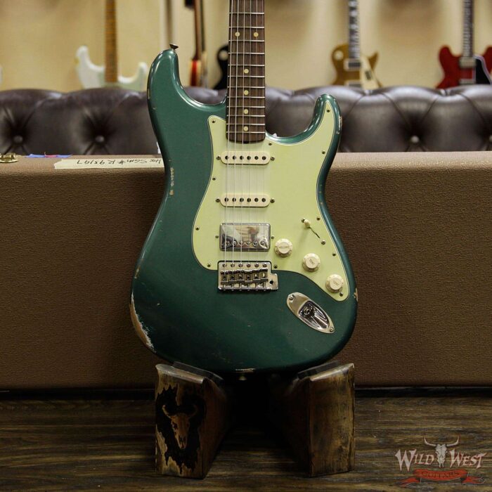 Fender Custom Shop 1962 Stratocaster HSS Relic EVH Pickup Rosewood Fingerboard Sherwood Green Metallic - Image 11