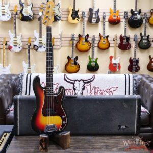 1966 Fender P-Bass Precision Bass Sunburst with Original Hardshell Case 8.70 LBS - Image 6