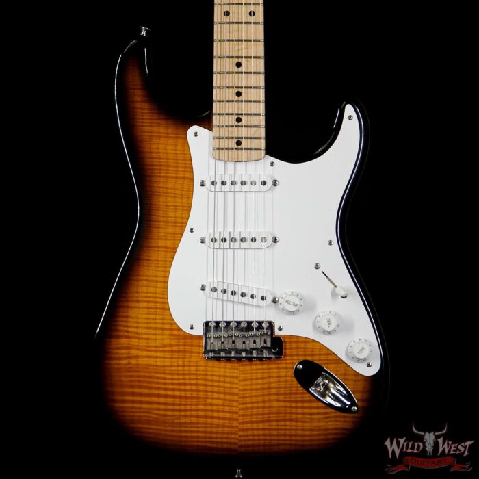 1993 Fender Custom Shop Custom ‘57 Stratocaster Special NOS Flame Maple Neck & Top 2 Tone Sunburst - Image 3