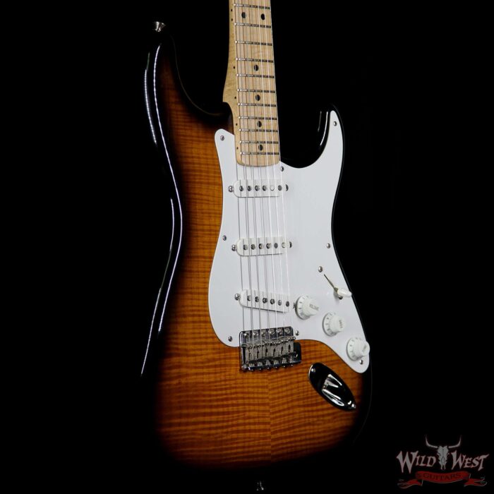 1993 Fender Custom Shop Custom ‘57 Stratocaster Special NOS Flame Maple Neck & Top 2 Tone Sunburst - Image 4