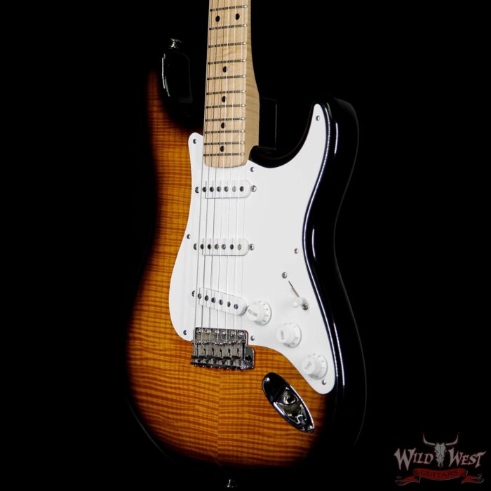 1993 Fender Custom Shop Custom ‘57 Stratocaster Special NOS Flame Maple Neck & Top 2 Tone Sunburst - Image 2