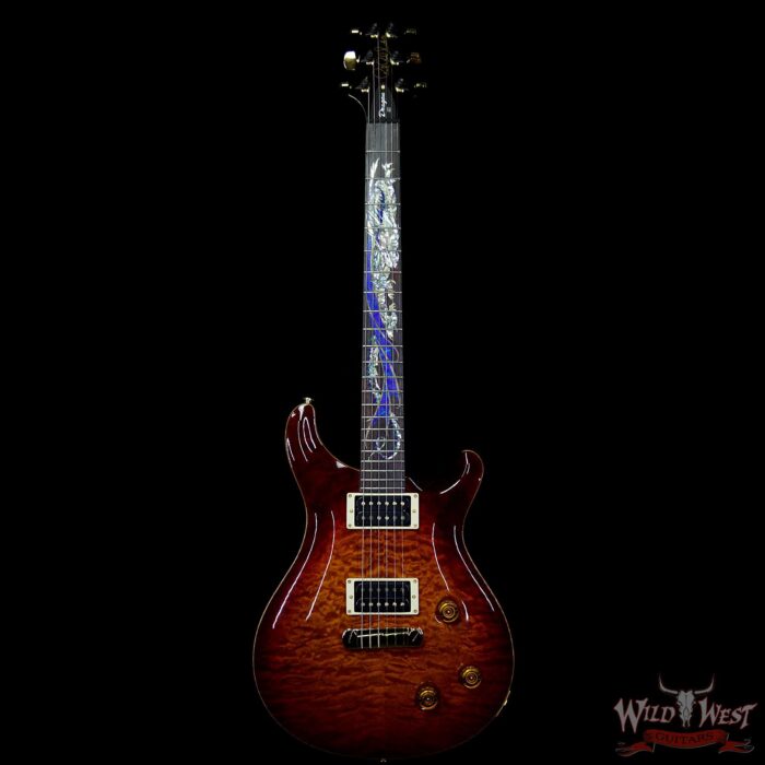 1994 PRS Dragon III # 47 of 100 Special Order Quilt Top Brazilian Rosewood Fingerboard Dark Cherry Sunburst - Image 4