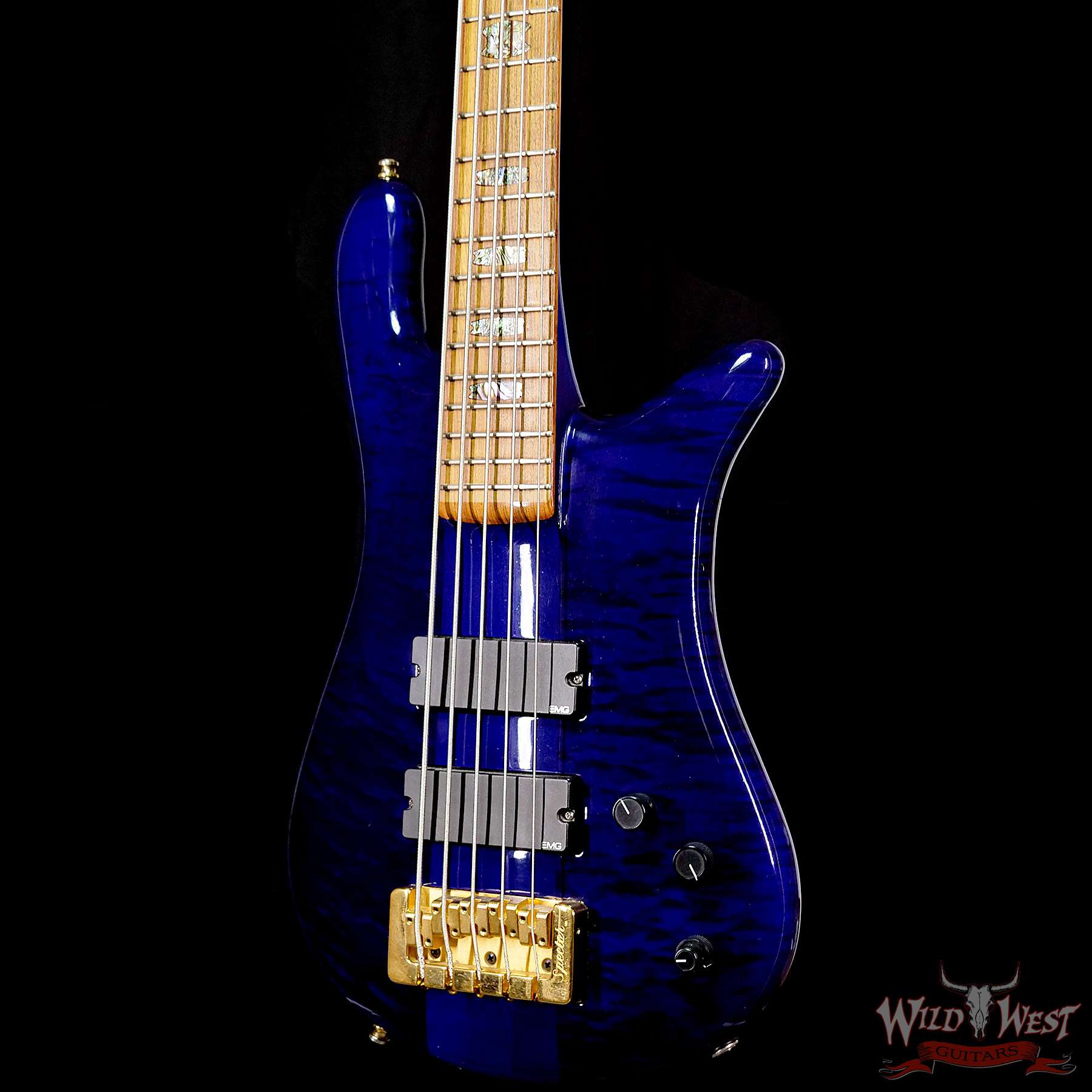 1999-spector-ns5xl-020-br__wwg.jpg Spector USA NS-5XL #020 5-String Bass Guitar Trans Blue EMG Pickups Aug 20th 1999 - Image 2
