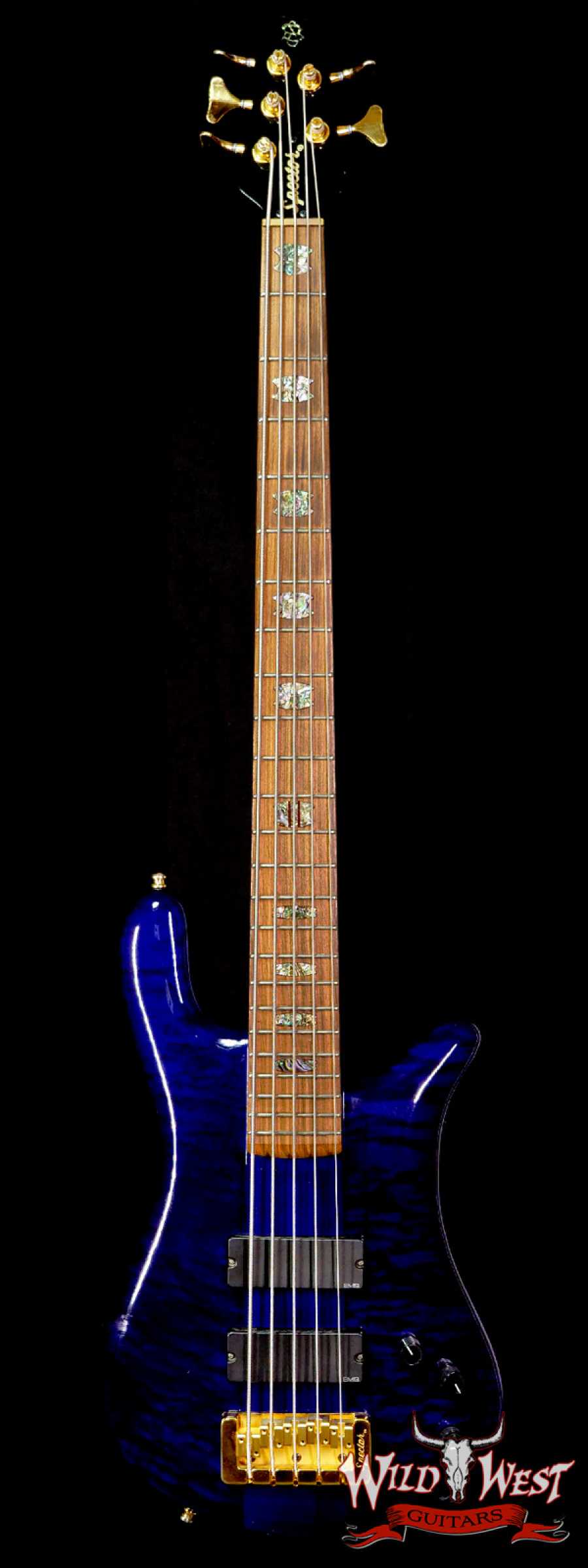 1999-spector-ns5xl-020-main__wwg_large.jpg Spector USA NS-5XL #020 5-String Bass Guitar Trans Blue EMG Pickups Aug 20th 1999 - Image 1