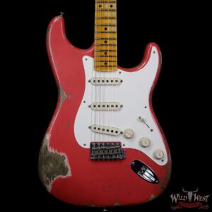 Fender Custom Shop 1957 Stratocaster Heavy Relic Maple Neck Fiesta Red - Image 3