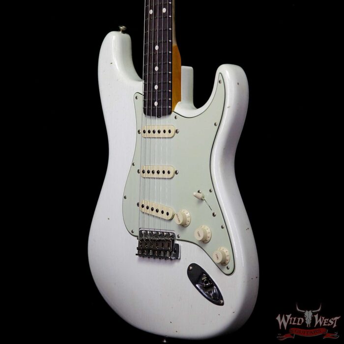 Fender Custom Shop 1963 Stratocaster Journeyman Relic with Dirty Neck Olympic White - Image 2