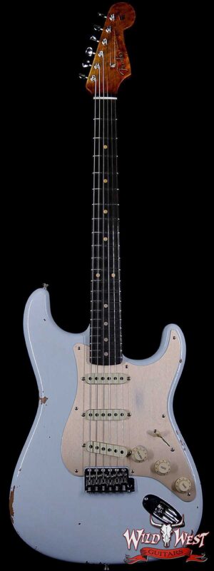 Fender Custom Shop 1960 Roasted Stratocaster Relic Birdseye Neck Rosewood Fingerboard Faded Sonic Blue