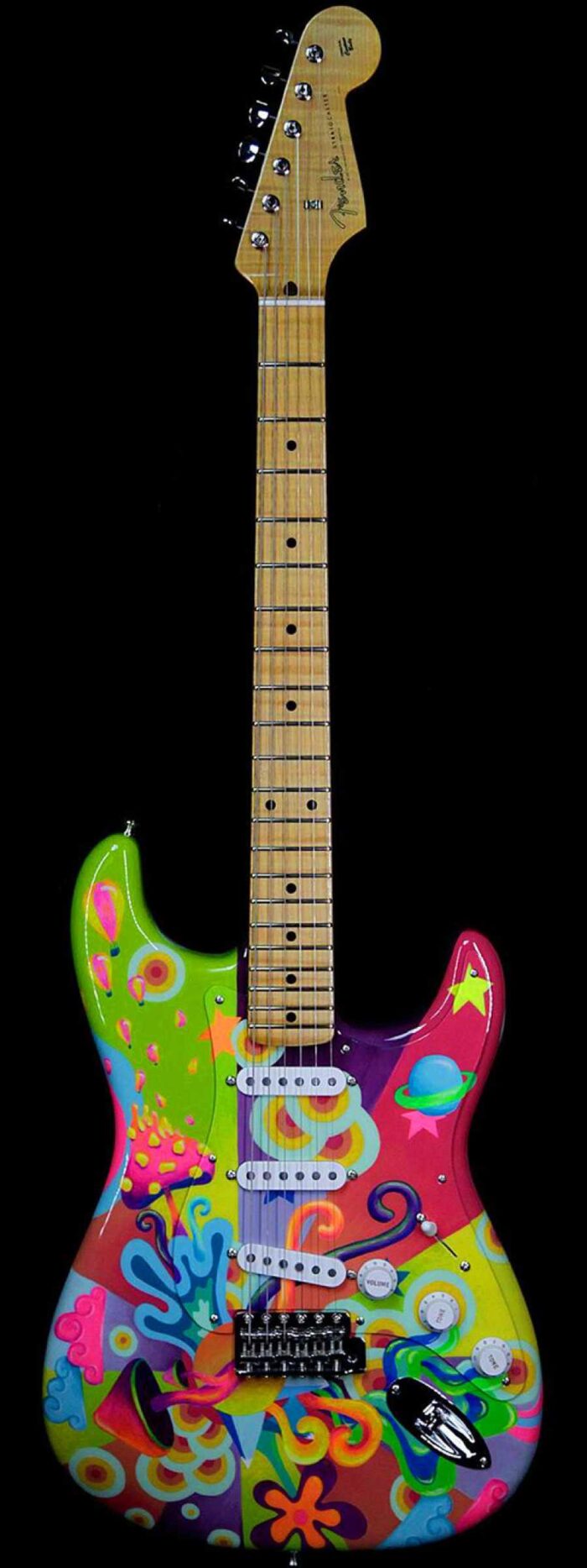 Fender Custom Shop Greg Fessler Masterbuilt Hand Painted Blacklight 68 Stratocaster Artwork by Madison Roy - Image 1