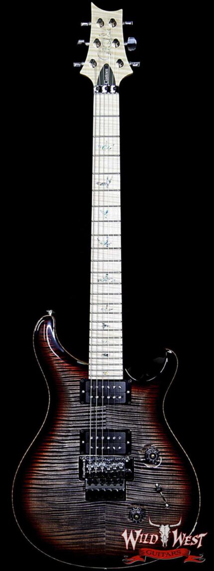 PRS Wood Library Artist Package Custom 24 Floyd Rose Flame Maple Top Neck & Board Charcoal Tricolor Burst