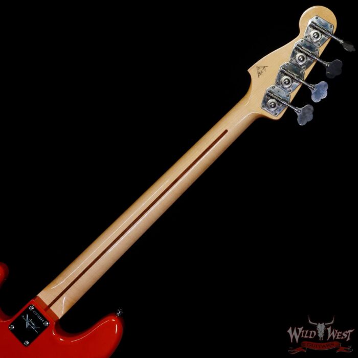 2007 Fender Custom Shop Dennis Galuszka Masterbuilt 1962 P-Bass Precision Bass P/J Pickups Capri Orange - Image 4