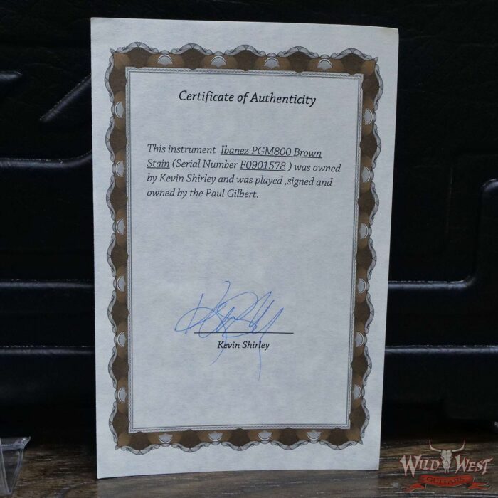 2009 Ibanez PGM800 Owned by Paul Gilbert and Kevin Shirley Signed by Paul Gilbert - Image 13