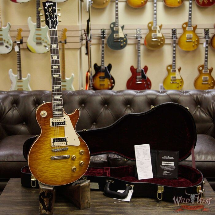 2012 Gibson Custom Shop 1959 Les Paul Gloss R9 Quilt Maple Top Honey Burst 7.75 LBS - Image 12