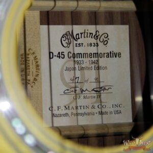 2013 Martin Limited Edition D-45 Commemorative #47 of 91 Adirondack Spruce with Madagascar Rosewood Electric-Acoustic - Image 11